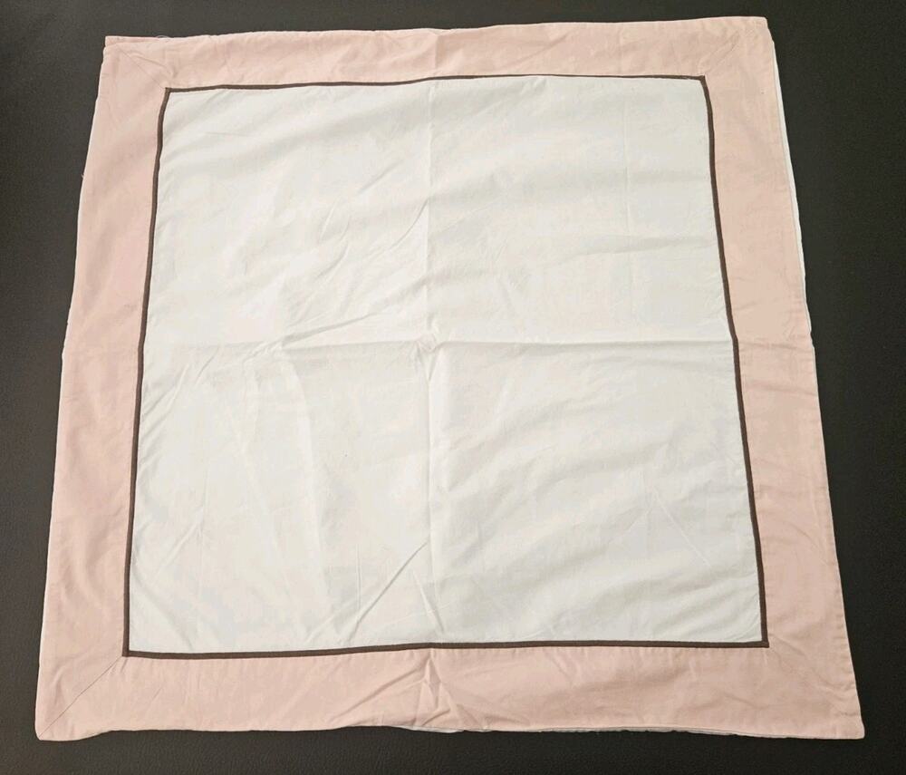 Restoration Hardware pink brown white EURO SHAM, single